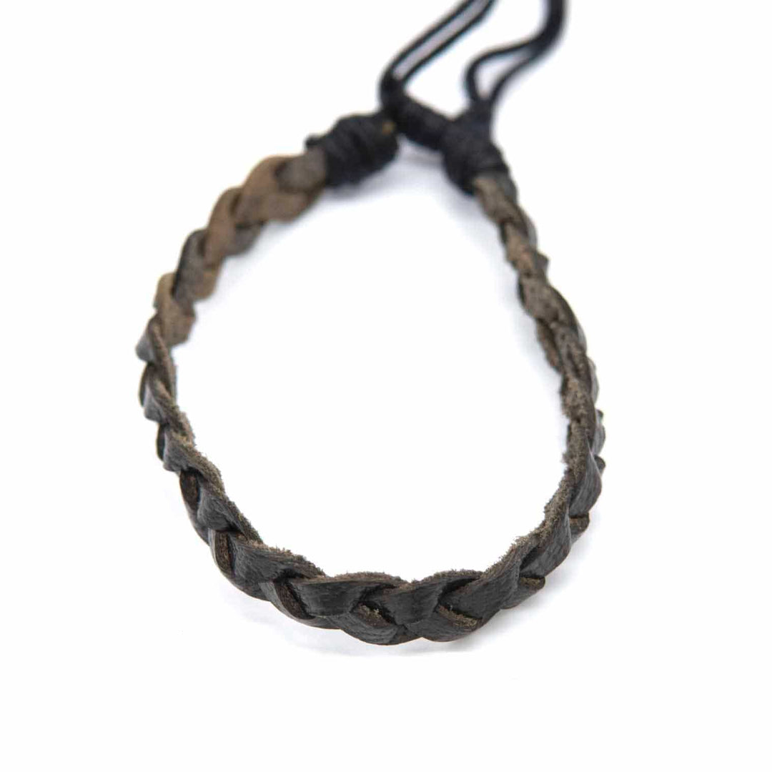 Men's Plaited Leather Wristband