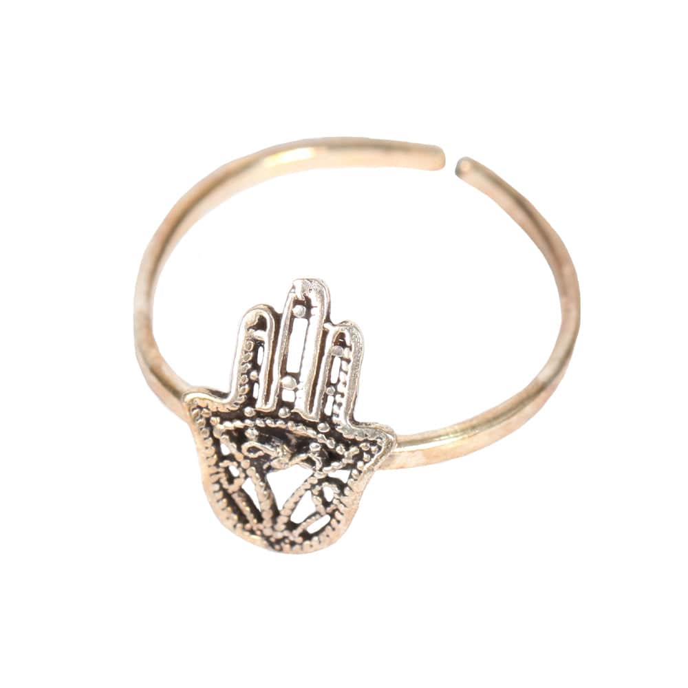 Hamsa Hand Adjustable Ring