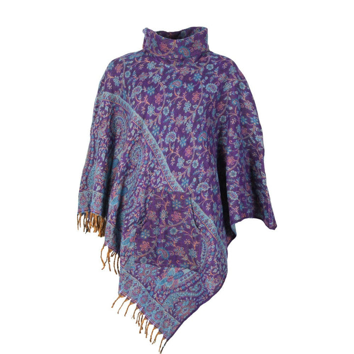 Cowl Neck Blanket Poncho