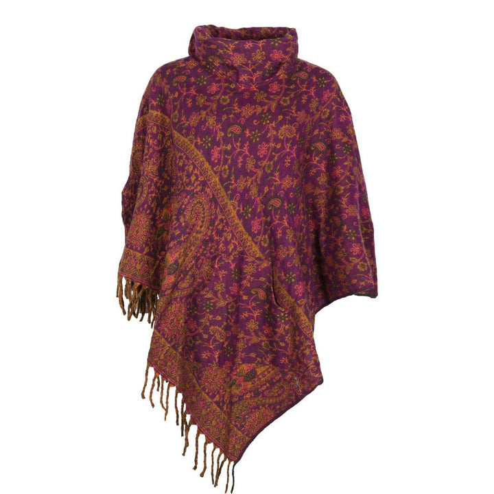 Cowl Neck Blanket Poncho