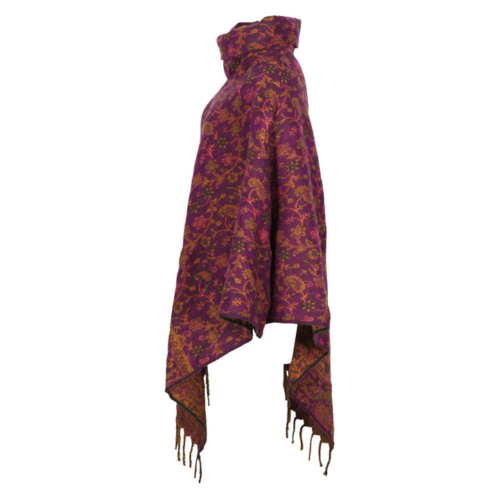 Cowl Neck Blanket Poncho