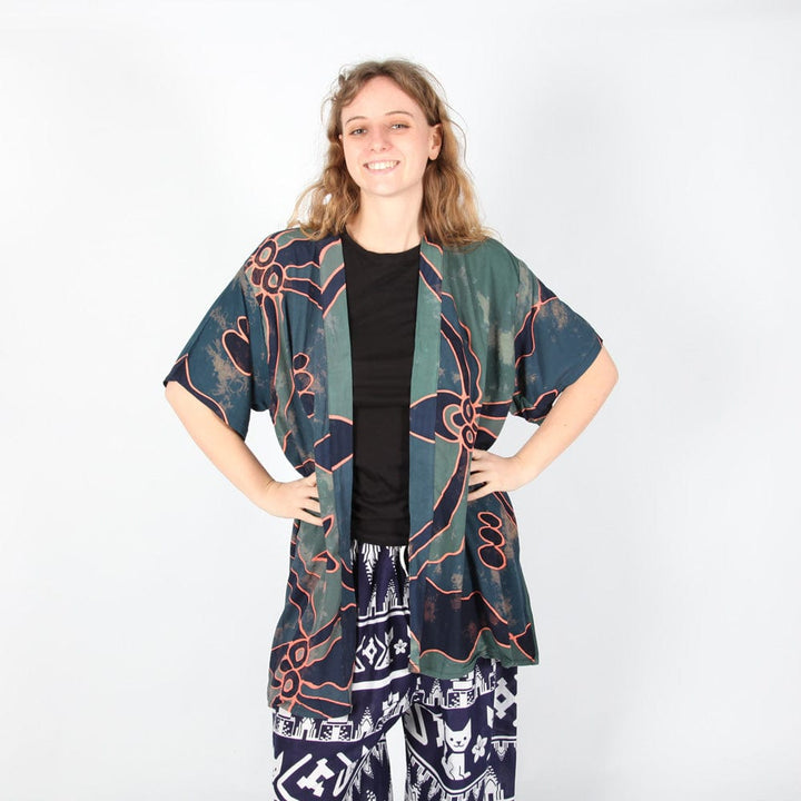 Abstract Print Bali Shrug