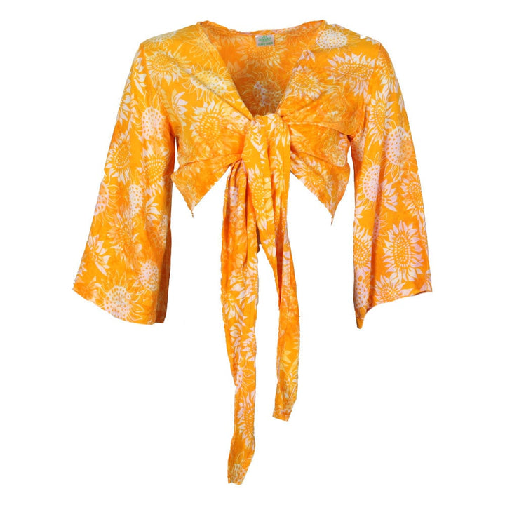 Sunflower Wrap Top