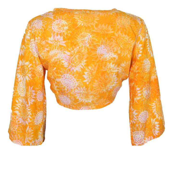 Sunflower Wrap Top