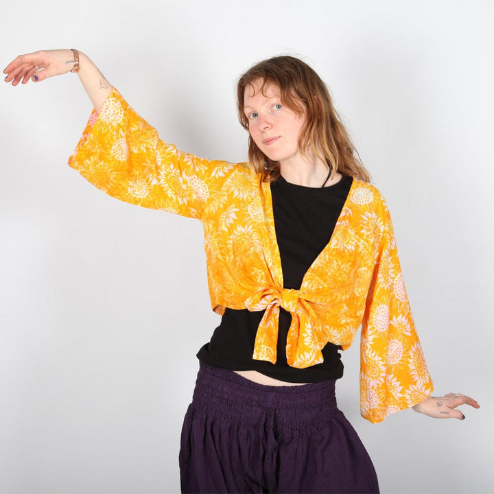Sunflower Wrap Top