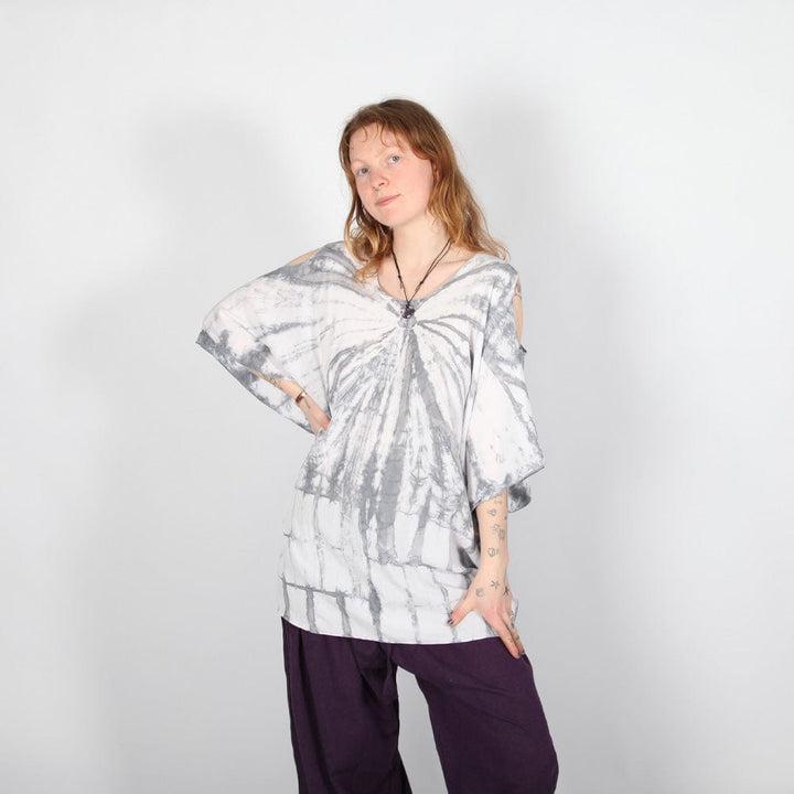 Cold Shoulder Poncho Top