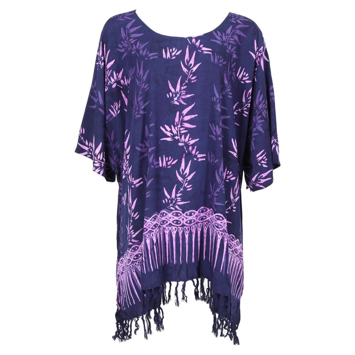Purple Bamboo Print Kaftan