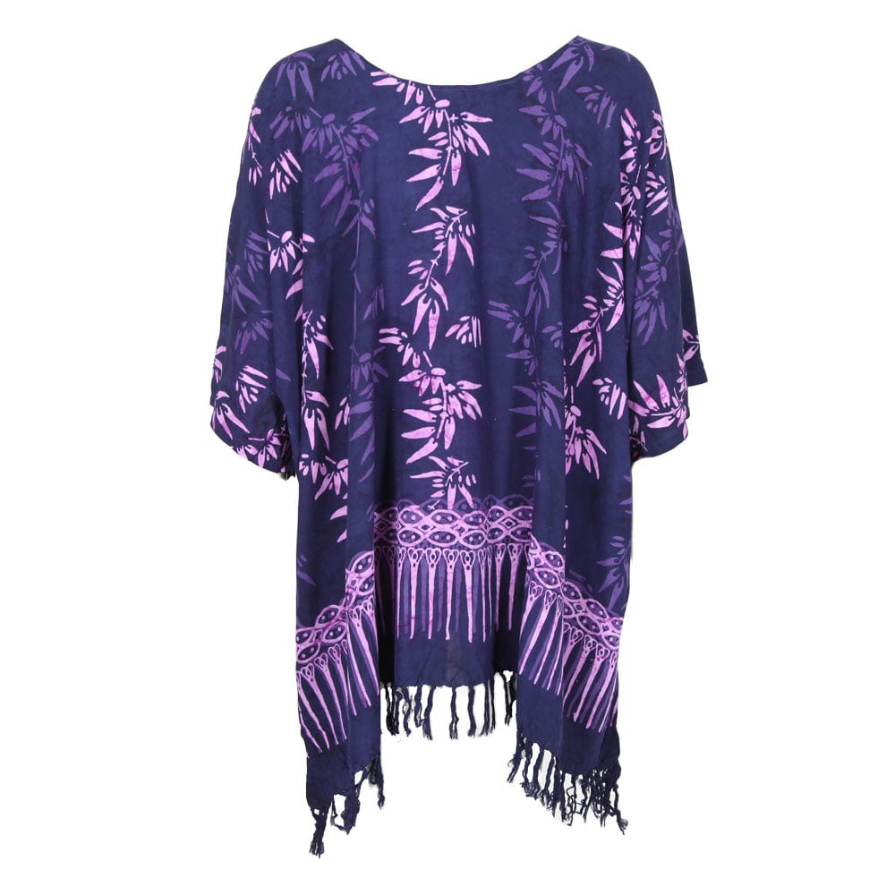 Purple Bamboo Print Kaftan