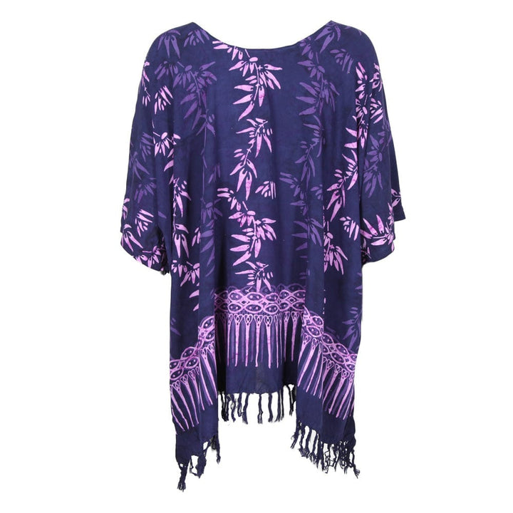 Purple Bamboo Print Kaftan