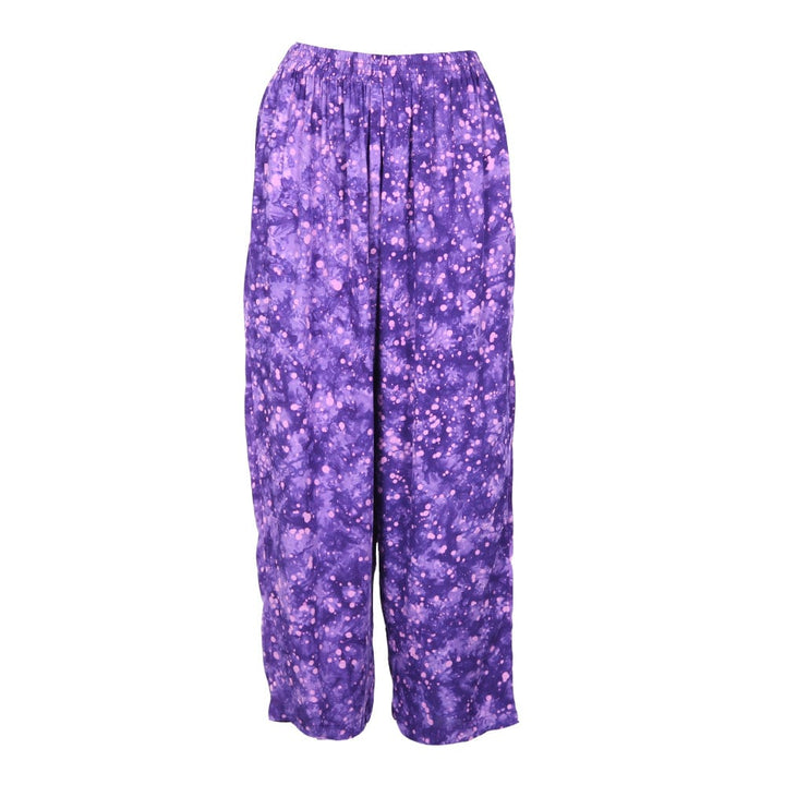 Purple Batik Print Trousers