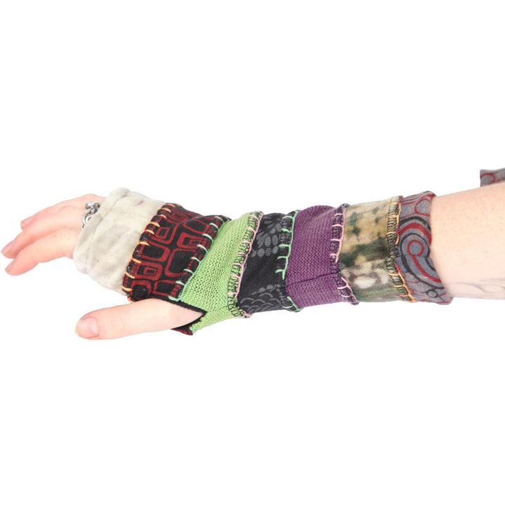 Panelled Wrist Warmers