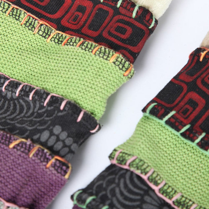 Panelled Wrist Warmers