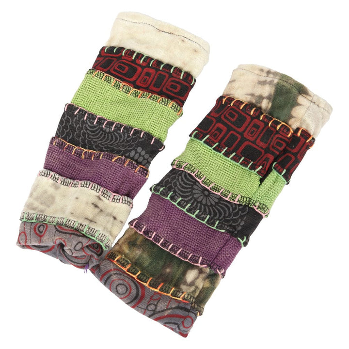 Panelled Wrist Warmers