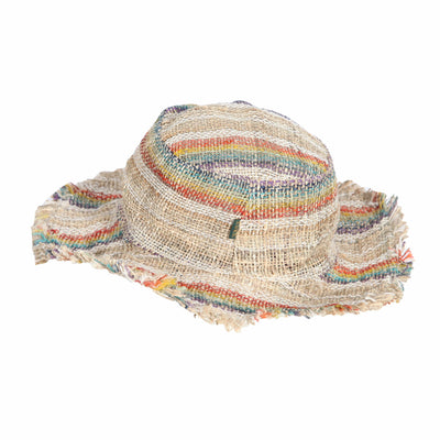Men's Striped Hemp Sun Hat