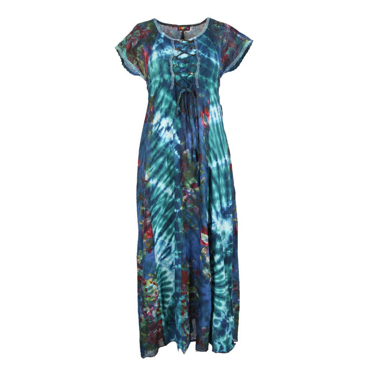 Tie Dye Floral Maxi Dress