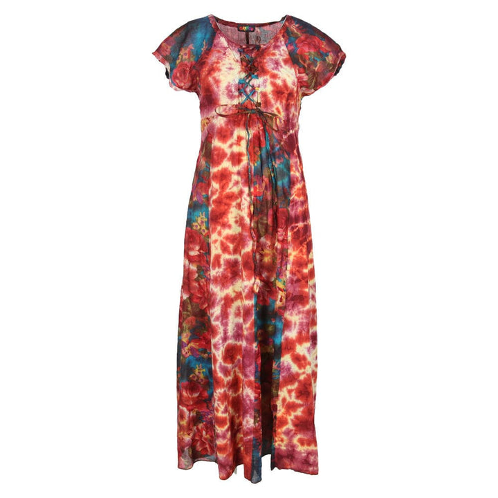 Tie Dye Floral Maxi Dress