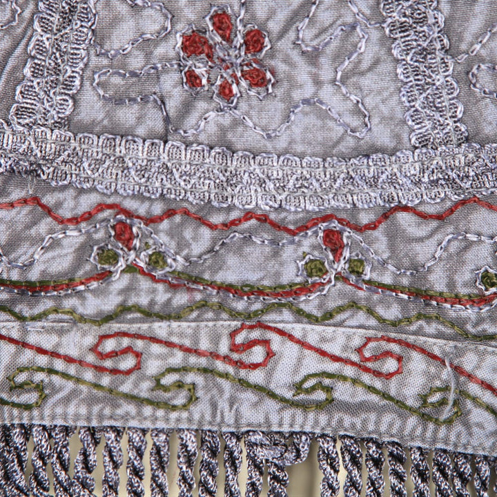 Embroidered Cropped Halter Neck Top