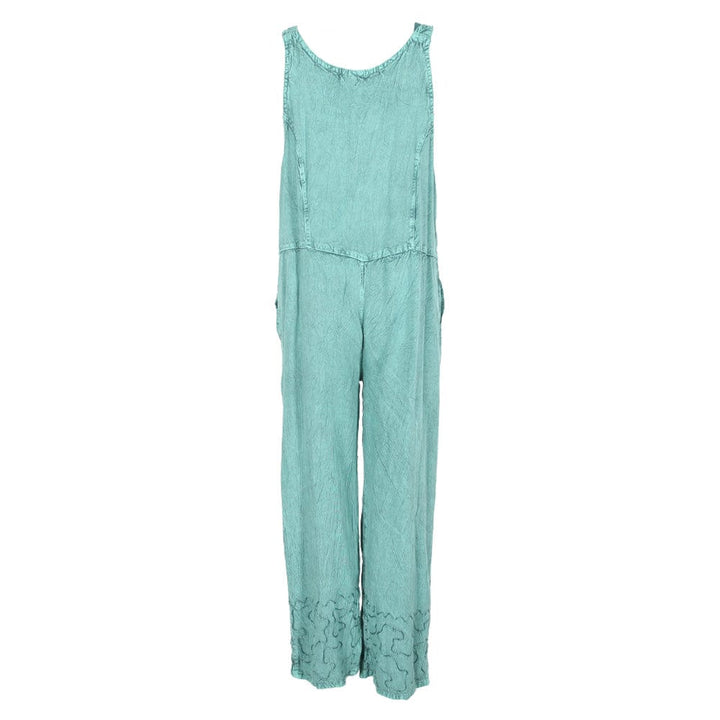 Embroidered Button Up Dungarees