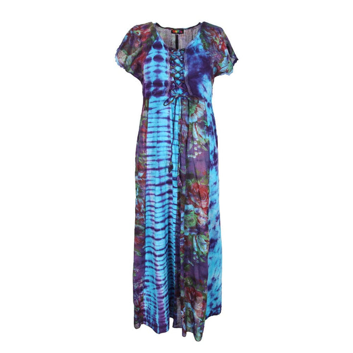 Tie Dye Floral Maxi Dress