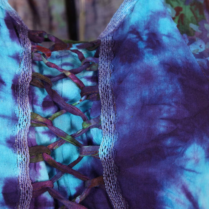 Tie Dye Floral Maxi Dress