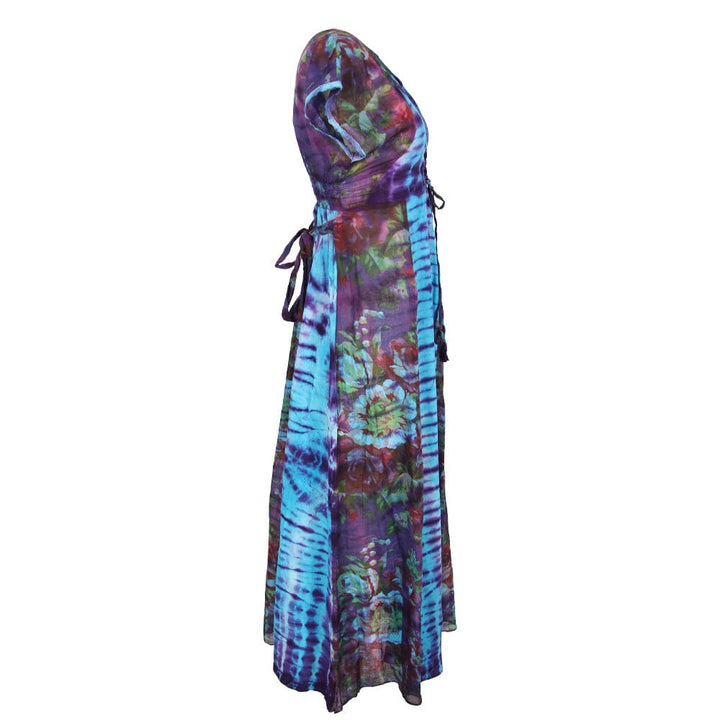 Tie Dye Floral Maxi Dress