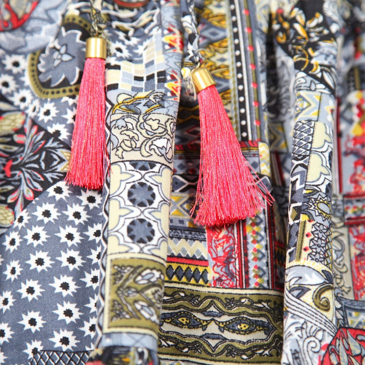 Halter Neck Recycled Sari Dress