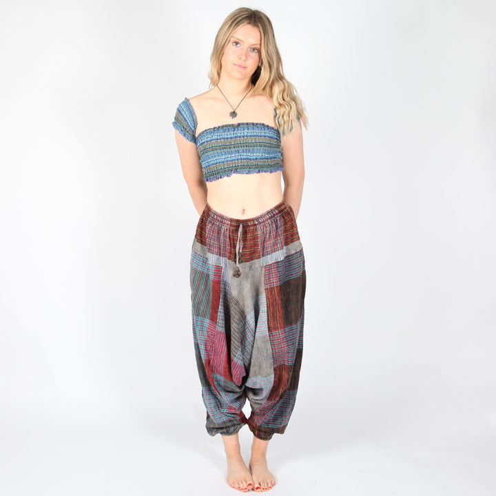Plaid Patchwork Harems