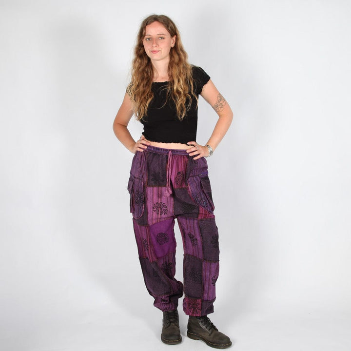Patchwork Harem Pants