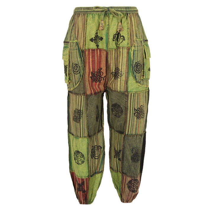 Patchwork Harem Pants