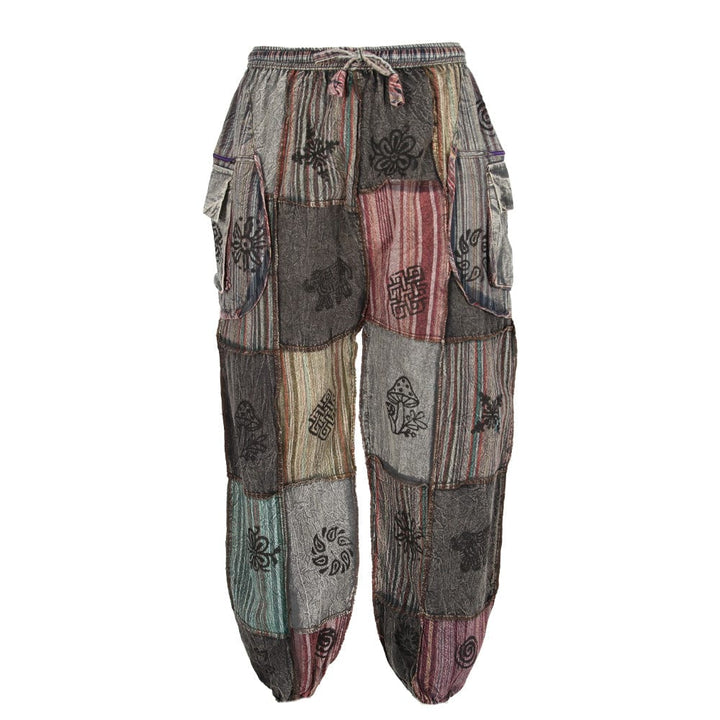Patchwork Harem Pants