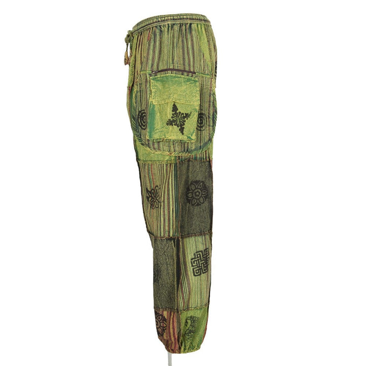 Patchwork Harem Pants