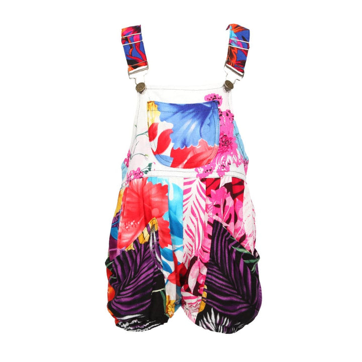Kids Patchwork Short Dungarees