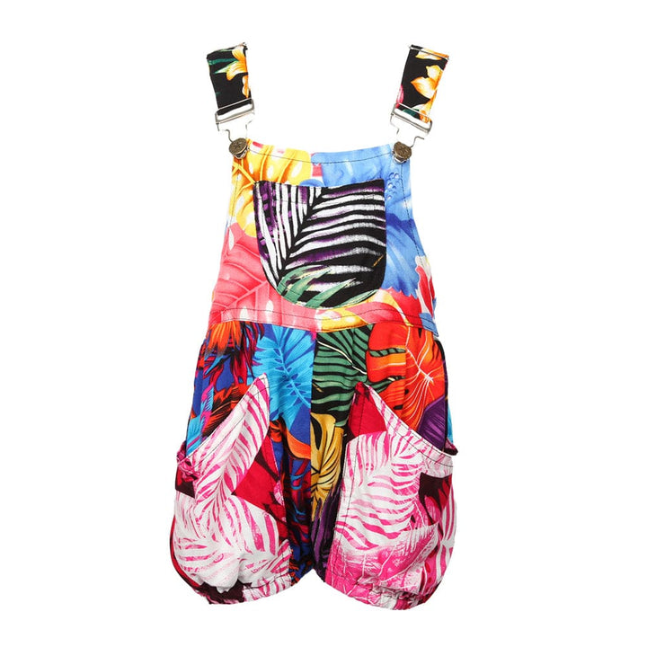 Kids Patchwork Short Dungarees