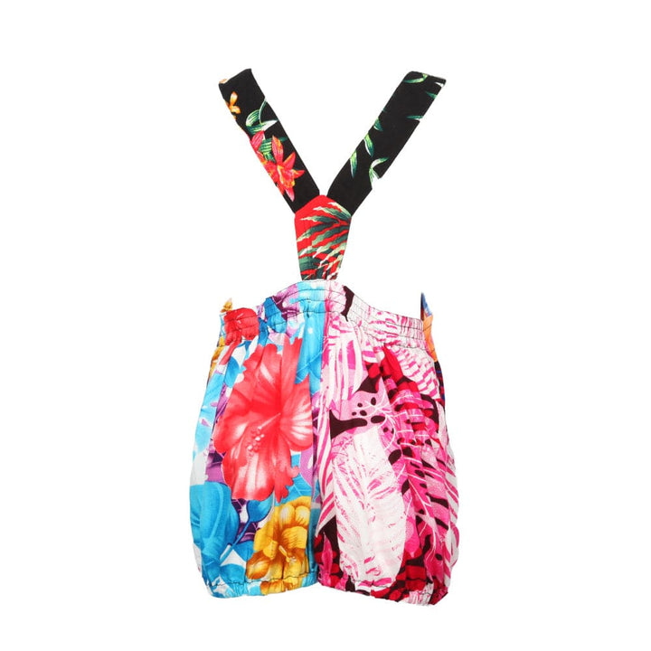 Kids Patchwork Short Dungarees