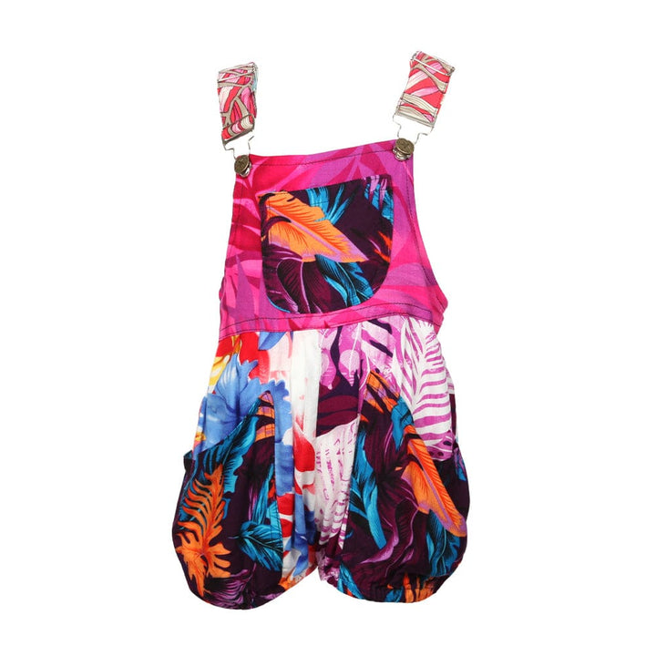 Kids Patchwork Short Dungarees