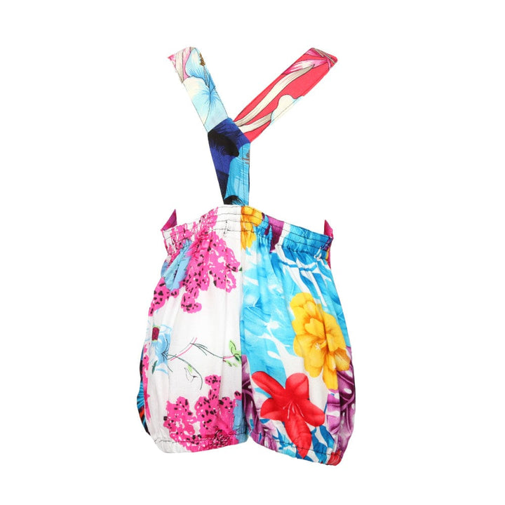 Kids Patchwork Short Dungarees