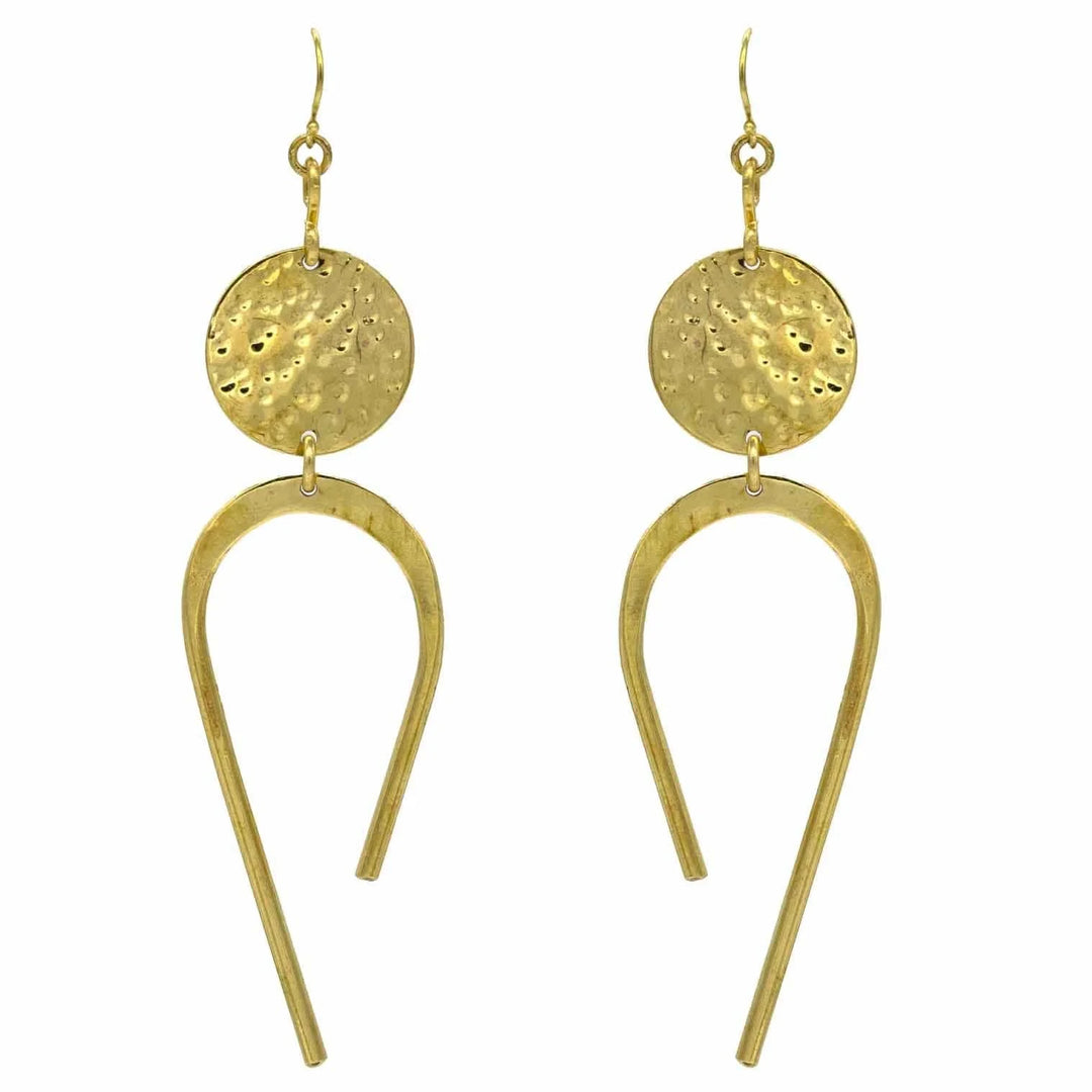 Abstract Brass Earrings