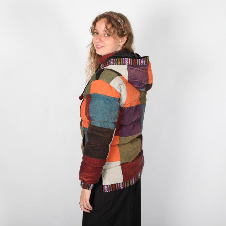 Patchwork Puffer Jacket