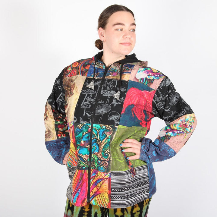 Patchwork Fleece Lined Jacket