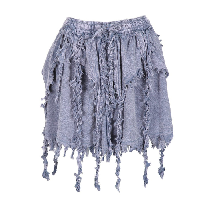 Distressed Layered Mini Skirt