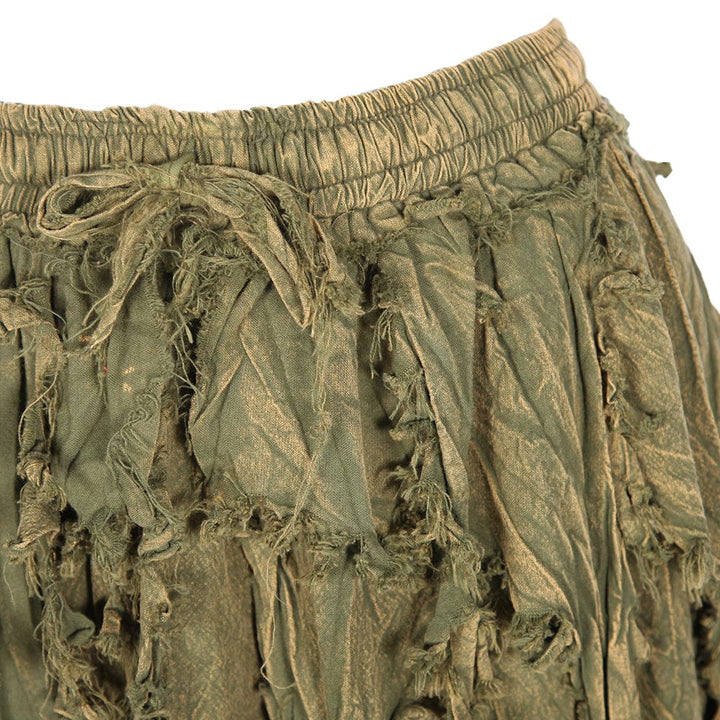 Distressed Layered Mini Skirt