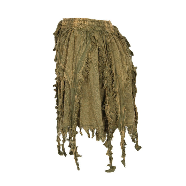 Distressed Layered Mini Skirt