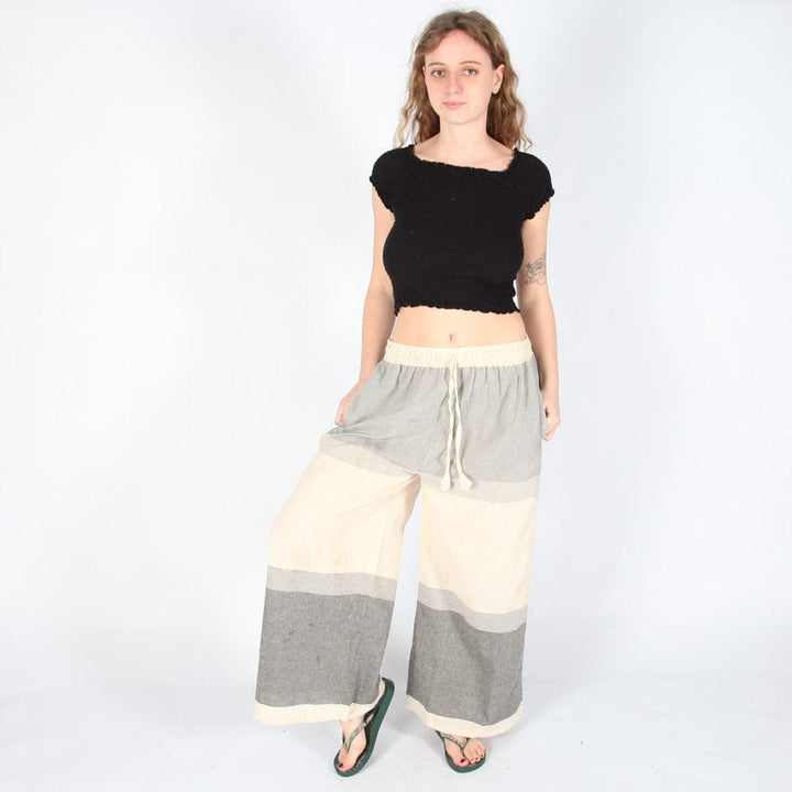 Wide Leg Cotton Trousers