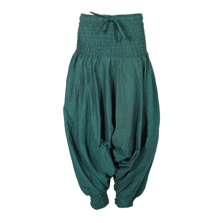 Plain Drop Crotch Harem Pants