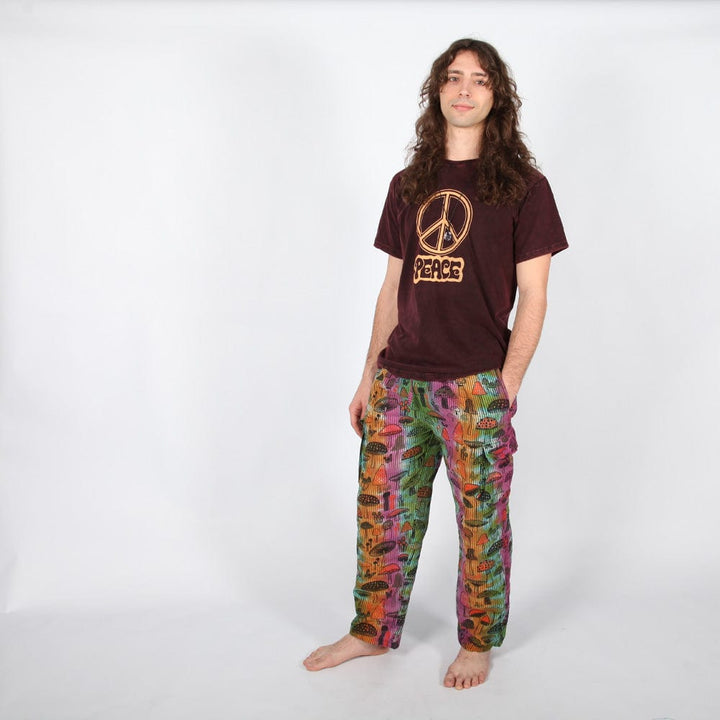 Tie Dye Mushroom Print Trousers