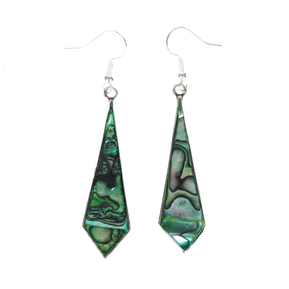 Green Abalone Shell Earrings