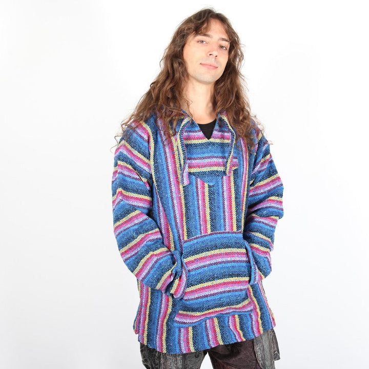 Men's Blue Candy Baja Hoodie