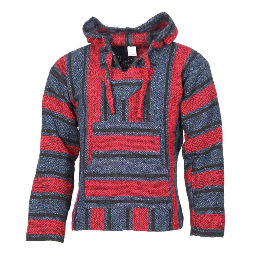 Men's Red and Blue Baja Hoodie - Main Image