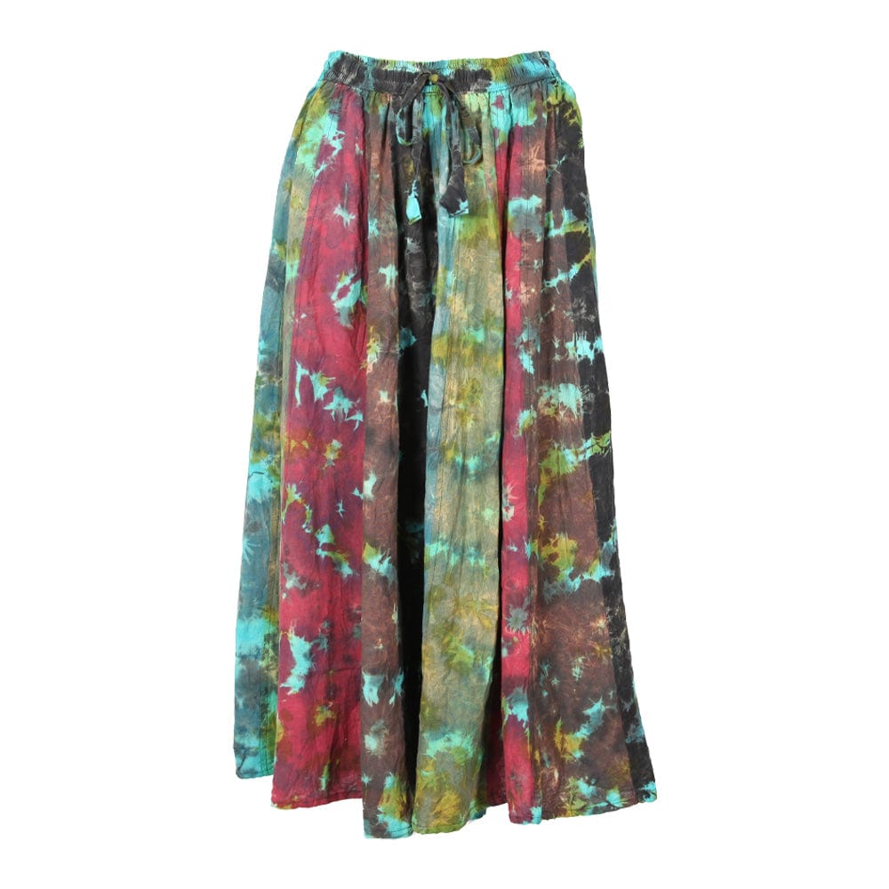 Tie Dye Cotton Maxi Skirt