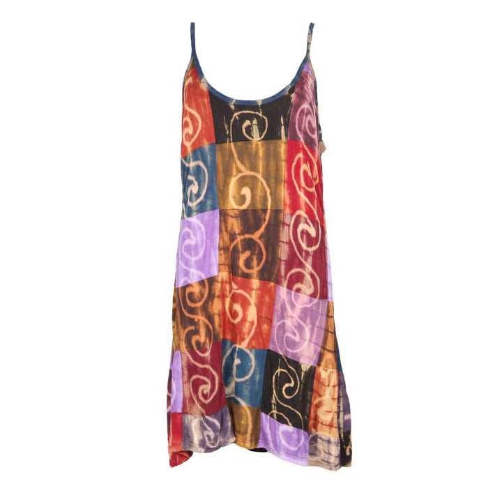 Batik Patchwork Strappy Dress